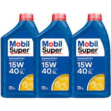 Óleo Mobil Super 15w40 Semi Sintético Carro Kit 3L