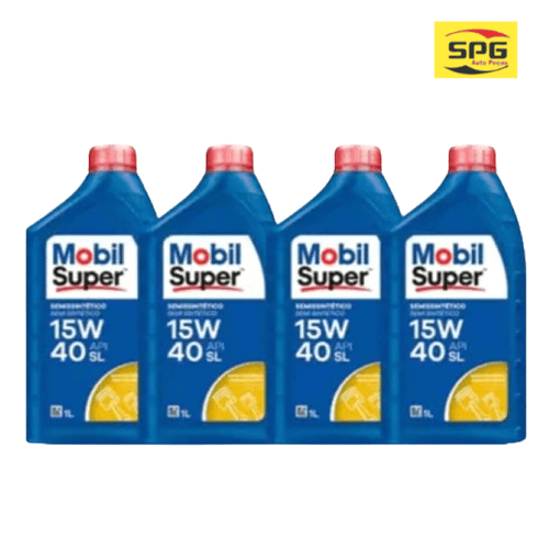 Óleo Mobil Super 15w40 Semi Sintético Carro Kit 4L