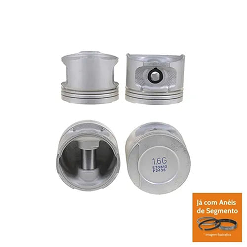 PISTAO COM ANEL - VW GOL PARATI SAVEIRO 1.6 8V AP MI FLEX GAS 1998 A 2007