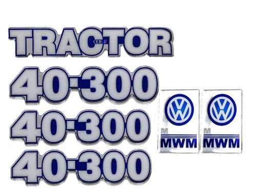 KIT EMBLEMA VW 40-300 RESINADO 6 PEÇAS 1999 / 2001