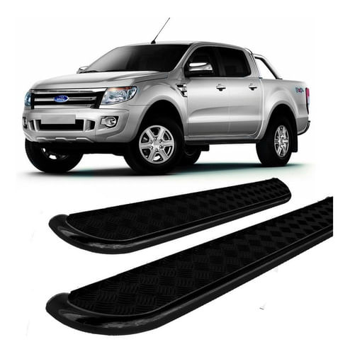 Estribo Lateral Ranger 2013 A 2020 Chapa 2,5  Preto