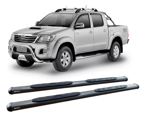 Estribo Hilux 2005 a 2015 Oval Oblongo Grafite C D