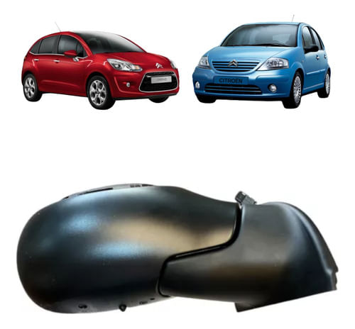 Retrovisor Citroen C3 2004/2010 Elétrico Fosco - Passageiro