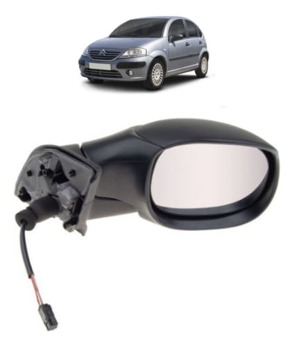 Retrovisor Citroen C3 2004/2010 Elétrico Fosco - Passageiro