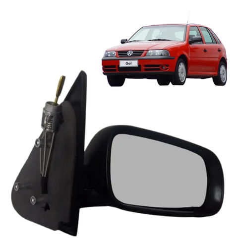 Retrovisor Gol Ger. 3/4 Mecanico Fosco - Lado Passageiro