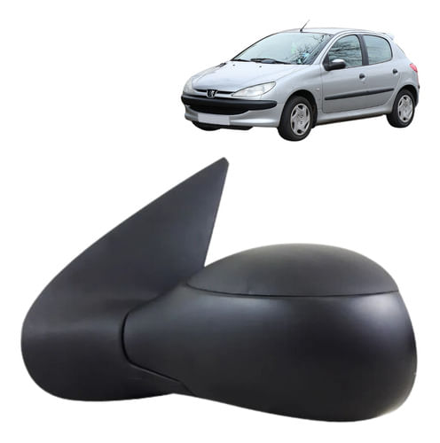 Retrovisor Mecanico Peugeot 206 / 207 Fosco - Lado Motorista