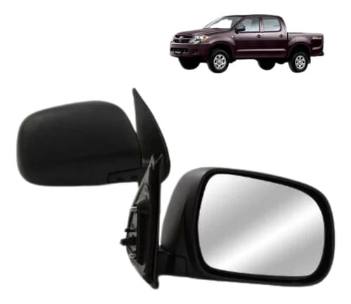 Retrovisor Manual Hilux 05/09 Direito Fosco Lado Passageiro