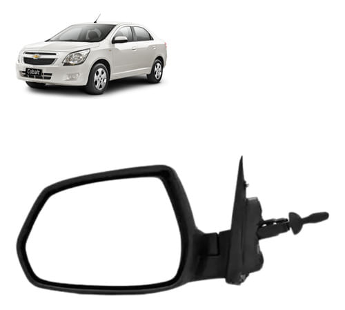 Retrovisor Mecanico Esquerdo Cobalt Fosco - Lado Motorista