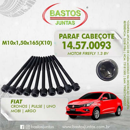 PARAFUSO DE CABECOTE - FIAT UNO ARGO CRONOS 1.3 8V 4CIL APOS 2017 FIREFLY