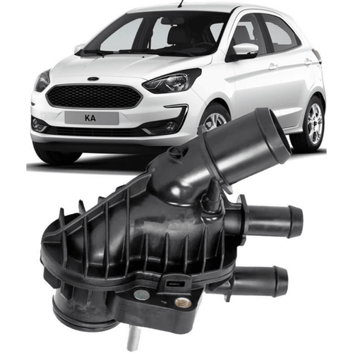 Carcaça Válvula Termostática Ford Ka E Ecosport 1.5 3cc Flex De 2018 A 2022