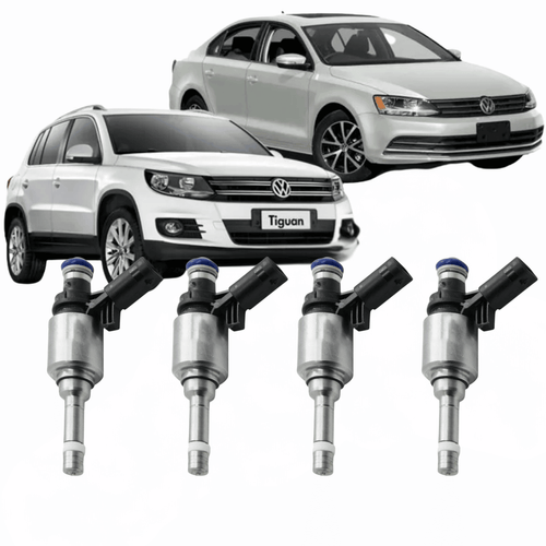KIT 4 BICO INJETOR AUDI A3 A4 PASSAT JETTA TIGUAN 2.0 TSI