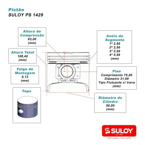 PISTAO - YANMAR B 9 | N8 10 KF1