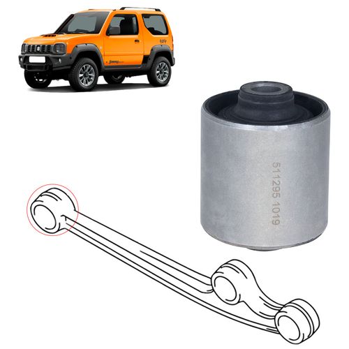 Bucha Braço Facão Suzuki Jimny 1.3 16V Todos Traseiro Maior