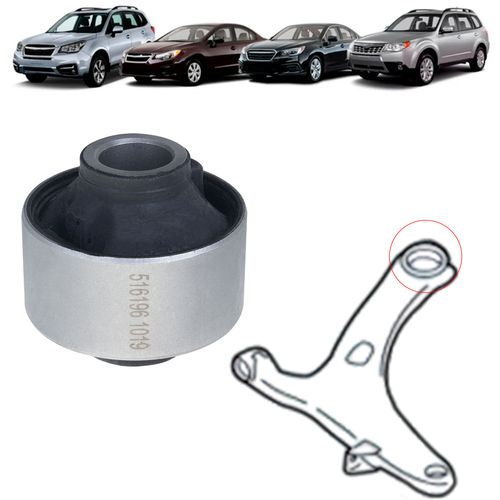 Bucha Bandeja Balança Subaru Forester/Forester XT Impreza/Impreza WRX Legacy XV 2003 a 2018 Dianteira Maior Traseira