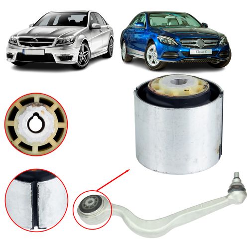 Bucha do Braço Curvo Mercedes C180 C200 C250 C300 E300 EQC400 GLC220 GLC250 GLC300