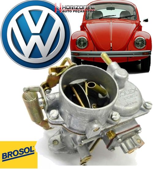 Carburador Fusca Brasilia Kombi Puma Buggy TL 1500/1600 30 Pic Solex Brosol Sem Agulha Gas
