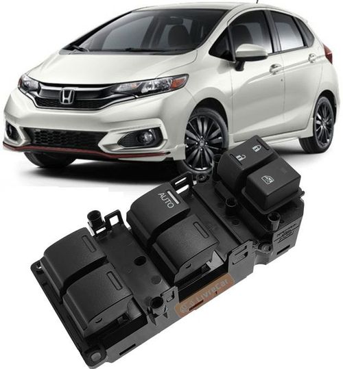 Botao Interruptor Vidro Eletrico Quadruplo New Fit e City de 2015 a 2019