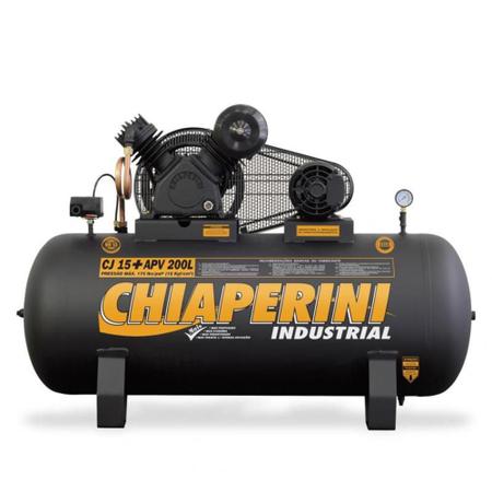 Compressor 15 Pés 200 Litros 175 Libras 3HP Monofásico - 24699 - Chiaperini