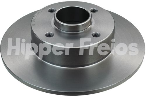 DISCO FREIO (TRAS) (SOLIDO C/CUBO) (240MM) (4 FUROS) / CLIO 00-16 / HIPPER FREIOS HF823