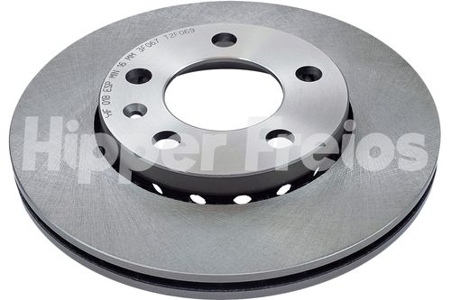 DISCO FREIO (DIANT) (VENTIL) (5 FUROS) (239MM) / FOX 04-  1.0/1.6  8V  ARO  14  E  CROSS / HIPPER FREIOS HF-01B