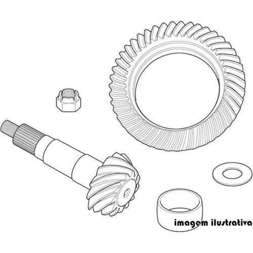 COR/PIN F1000/S10 11X45 BA4011531X F1000/S10 DANA 46 4,09:1 ALBARUS   PEÇA