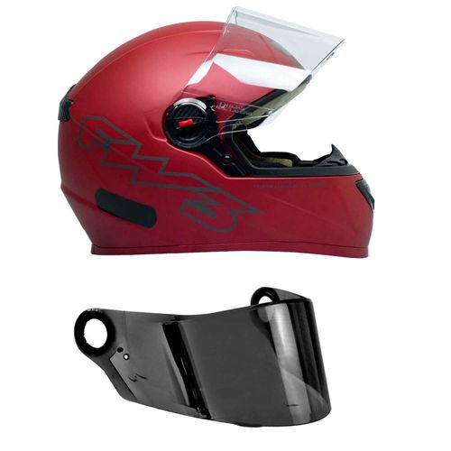 Capacete Fw3 Gt Classic Fosco + Viseira Fume
