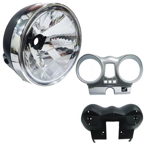 Kit Farol Cbx250 Twister 01/08 + Carcaça Painel Inferior e Superior
