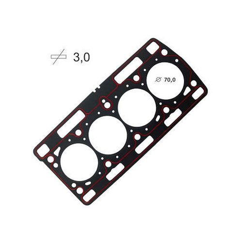 JUNTA DO CABECOTE - PEUGEOT 206/ RENAULT CLIO TWINGO 1.0 1.2 8V D7D D7F APOS 1997 | 3.00MM - BASTOS