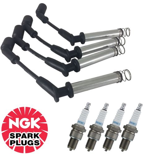Kit Jogo de Cabos de Vela + Jogo de Velas NGK Chevrolet  Onix 1.0 2012 até 2019