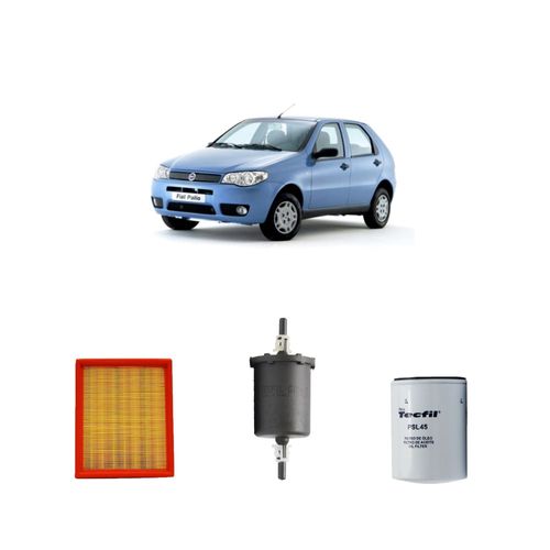 Kit filtros, ar do motor, combustível e óleo lubrificante Tecfil - Palio 1.6 16v Álcool/Gasolina 2002