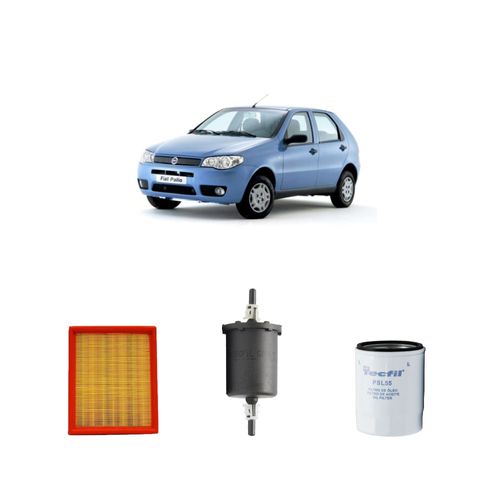 KIT FILTROS, AR DO MOTOR, COMBUSTÍVEL E ÓLEO LUBRIFICANTE TECFIL - PALIO 1.4 8V FLEX 2009