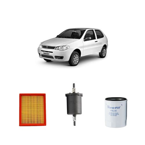 Kit filtros, ar do motor, combustível e óleo lubrificante Tecfil - Palio 1.0 8v Flex 2008
