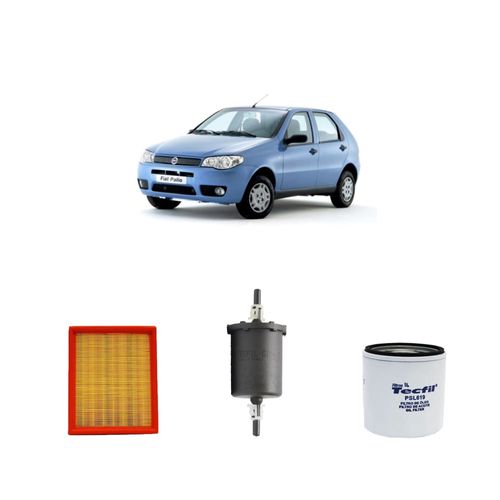 Kit filtros, ar do motor, combustível e óleo lubrificante Tecfil - Palio 1.8 8v Flex 2007