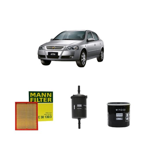 Kit filtros, ar do motor, combustível e óleo lubrificante MANN - ASTRA 2.0 8V MPFI Flex 2006