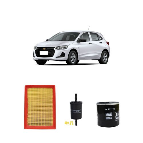 Kit filtros, ar do motor, combustível e óleo lubrificante MANN - Onix 1.4 Flex 2020