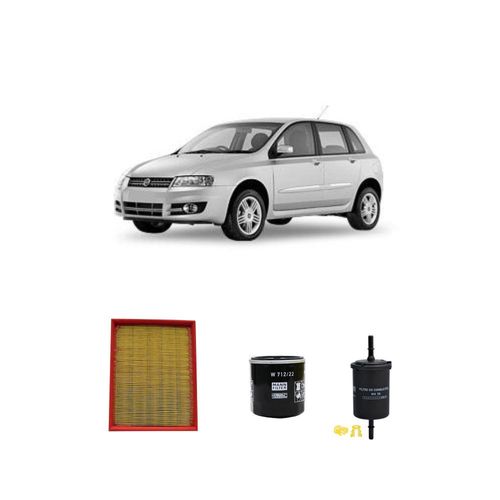 Kit filtros, ar do motor, combustível e óleo lubrificante MANN - Fiat Stilo 1.8 MPI FLEX 8V 2007