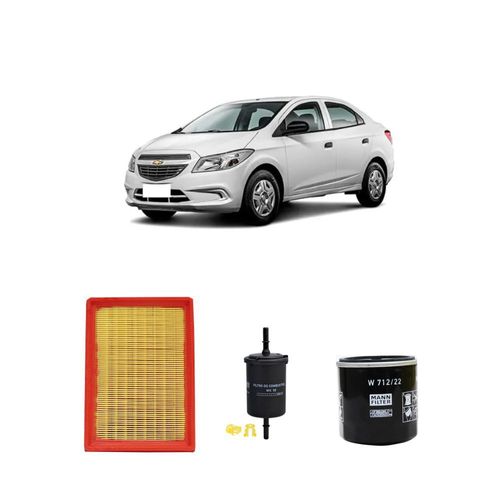 Kit filtros, ar do motor, combustível e óleo lubrificante MANN - PRISMA 1.0 8V Econoflex (LT / LTZ) Econo Flex SPE/4 2019