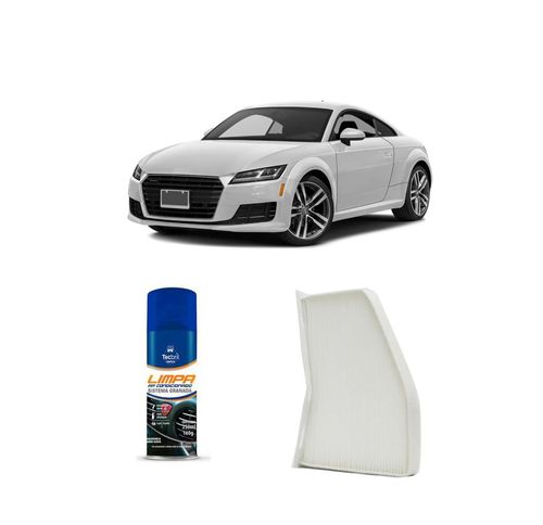 Kit Filtro De Cabine Acp309 Tecfil + Limpa Ar Condicionado Tecbril Audi Ttrs 2.5 2012 Em Diante