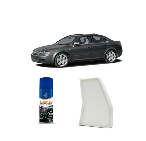 Kit Filtro De Cabine Acp309 Tecfil + Limpa Ar Condicionado Tecbril Audi S4 4.2 V8 40v 2004 A 2005