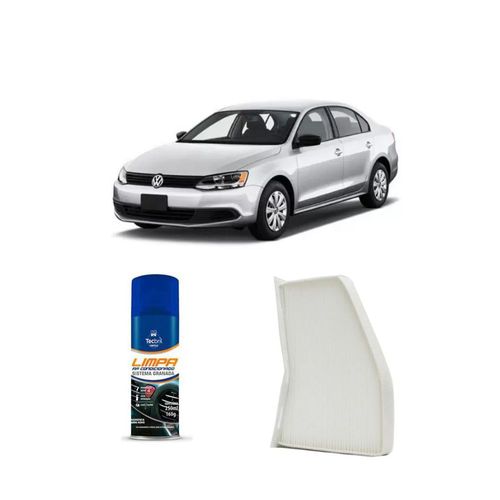 Kit Filtro De Cabine Acp309 Tecfil + Limpa Ar Condicionado Tecbril Volkswagen Jetta 2.0 16v Tfsi S-Tronic 2010 Em Diante