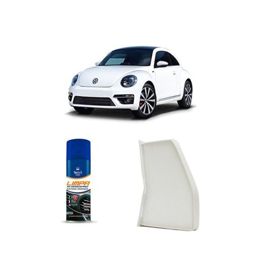 Kit Filtro De Cabine Acp309 Tecfil + Limpa Ar Condicionado Tecbril Volkswagen Fusca 2.0 Tsi 2012 Em Diante