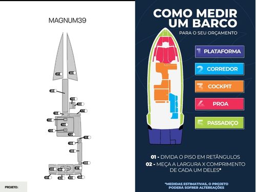 Piso náutico EVA Magnum 39 Cabine Ocre