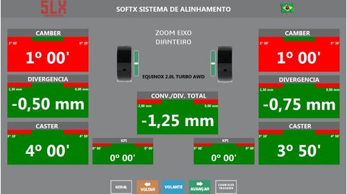 Software para Alinhamento de Direção SOFTX