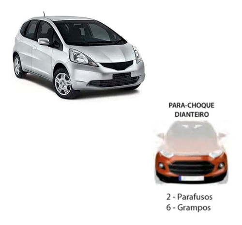 Kit Presilha Parachoque Dianteiro Fit 2009 A 2014