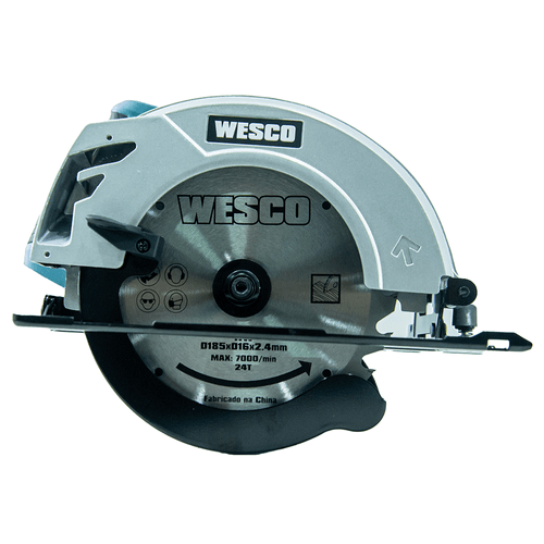 Serra Circular Elétrica Wesco Ws3441 185mm 1500w 60hz Azul