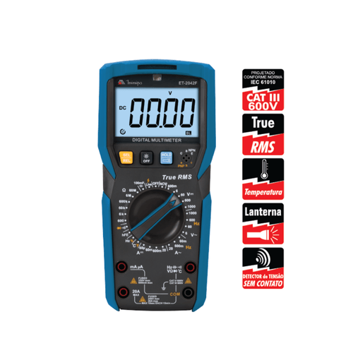 Multímetro Digital Minipa ET-2042F