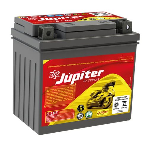 Bateria AGM Moto Júpiter 12V 6Ah 6-LBS KSF80-A KTM 450SMR E/XC 4-STROKE M/XC EXC EXF XC-W XCF-W