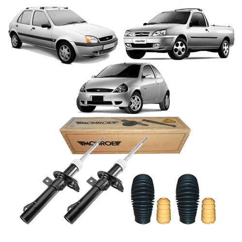 Par Amortecedor Dianteiro Fiesta 1996 A 2002 + Kit Completo