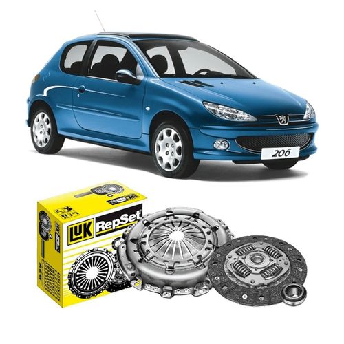 Kit Embreagem Peugeot 206 1.4 8V 2003 A 2005 Com Rolamento