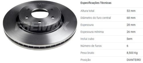 Disco Freio Dianteiro Nissan Frontier 2.5 2007 A 2016 Vent